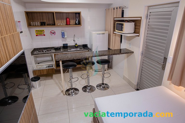 flat com Cozinha e Parque Aquático Incluso 24hs Caldas Novas